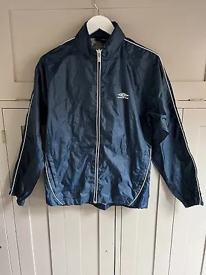 Buy Umbro Essential Boy's Full Zip Hooded Jacket In Blue - Age 13-15 • 6.50£
