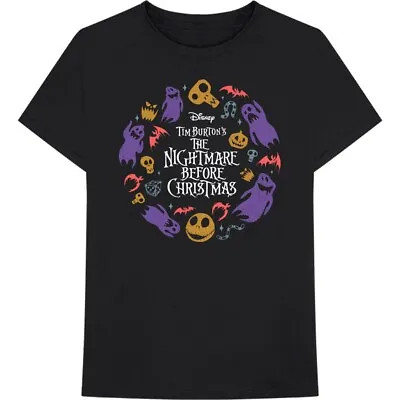 Buy Nightmare Before Christmas Official Character Flight Mens Black T-Shirt Unisex X • 9.95£