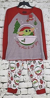 Buy NEW Star Wars Merry Force Be With You Juniors Grogu The Child PJs Set Medium M • 9.15£
