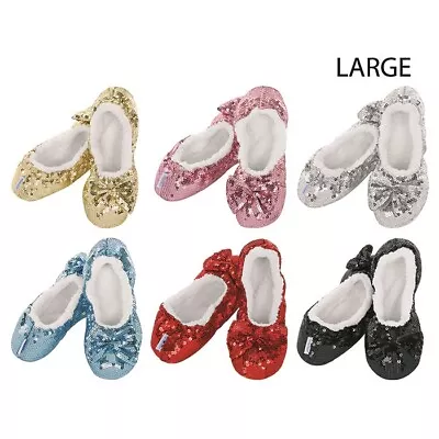 Buy SNOOZIES! NEW Ladies Bling  Slippers/Foot Coverings - Non-Slip 6 Colours S/M/L • 12.55£