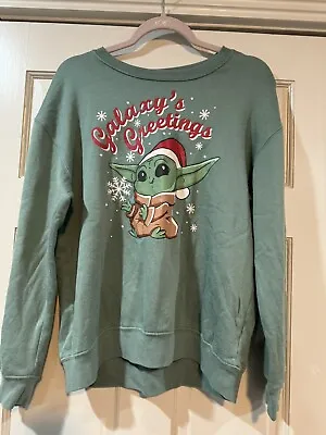 Buy Star Wars Christmas Baby Yoda Holiday Sweater Galaxy's Greetings Women's Large • 9.45£