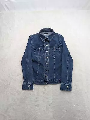Buy Womens Denim Jacket Vintage Jeans Trucker Classic Stretch Button Casual Ladies L • 10£