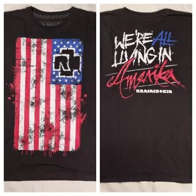 Buy Rammstein T Shirt Living In Amerika Official Merch Backprint Excellent MEDIUM  • 44.99£