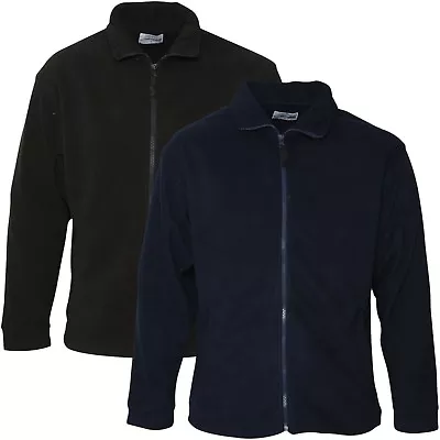 Buy Mens Full Zip Up Fleece Jacket Work Casual Leisure Coat Sports Top Sizes S-2XL  • 10.99£