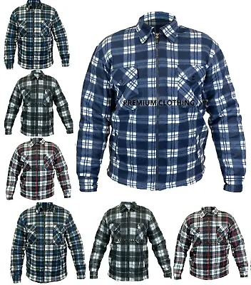 Buy Mens LUMBERJACKET Quilted 8808 Fleece Lined Shirt Work Flannel Jacket Thick Warm • 14.99£