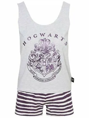 Buy Brand New Ladies Official Harry Potter Hogwarts Short Pyjamas Set Size 8-10 • 4.99£
