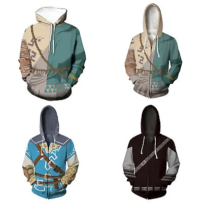 Buy The Legend Of Zelda Tears Of The Kingdom 3D Hoodies Zip Sweatshirts Jacket Coat • 13.20£
