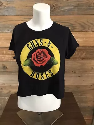 Buy Women's Guns N' Roses GN'R Logo T-shirt Crop-top Bravado Medium Slash AXL • 9.45£