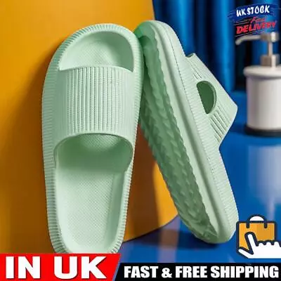 Buy Cool Slippers Anti-Slip Home Couples Slippers Elastic For Walking (Green 42-43) • 8.29£