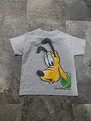 Buy Disney Kids Peekaboo Pluto Short Sleeves Gray Shirt Size XS • 2.37£