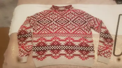 Buy H&M Winter/christmas Jumper Size 42 Inches,S Euro. Cream/red/burgundy • 5£