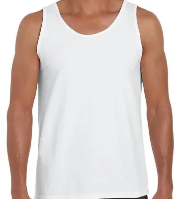 Buy Mens Vest 100% Cotton Gym Training Tank Top T Shirt Sleeveless Summer Gym Summer • 3.20£