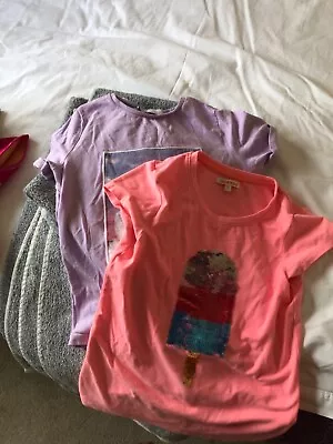 Buy M&S Frozen And Blue Zoo Sequin T Shirts Aged 7-8 Years • 2£