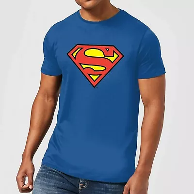 Buy DC Originals Official Superman Shield Men's T-Shirt - Royal Blue - Size XL • 11.99£