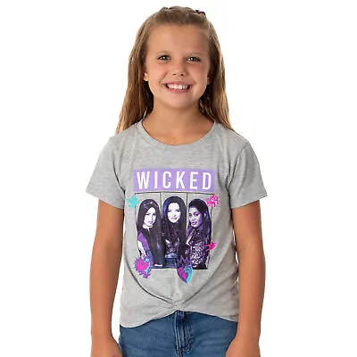 Buy Disney Girls' Descendants 3 Wicked Villians Club Front Knot T-Shirt • 12£