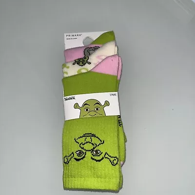 Buy Disney Shrek Primark Womens Novelty Socks 3 Pairs New Tag Licensed Merch • 9.38£
