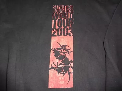 Buy Sepultura Zip Hoodie World Tour 2003 Official Old Vintage Merchandise Slayer (M) • 61.65£