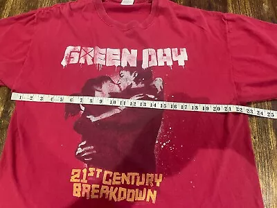Buy Green-Day Shirt XL Red 21st Century Breakdown 2009 Tour Merch Graphic Tee • 16.95£