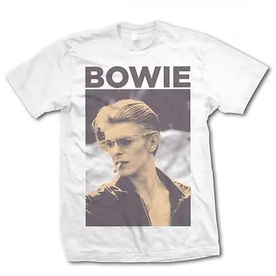 Buy David Bowie T Shirt Smoking Official White Mens Tee NEW Classic Rock Unisex • 14.88£