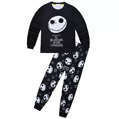 Buy 2pcs The Nightmare Before Christmas Jack Long Sleeve Pant Suit Pyjamas Xmas Gift • 15.09£