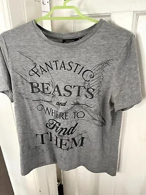 Buy Fantastic Beasts And Where To Find Them Women's Grey T-Shirt Size UK 14 • 9.50£