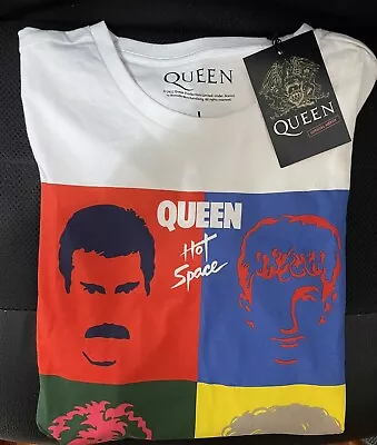 Buy QUEEN HOT SPACE 82 /22 T-SHIRT ONLY (L) Special FOR ITALY, OFFICIAL MERCH • 40.26£