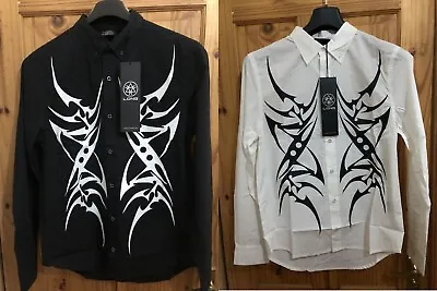Buy Long Clothing Tribal Button Shirt Unisex Boy London Emo Goth • 9.95£