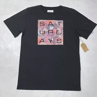 Buy Saturdays New York City Spellout Graphic T-Shirt Small Lotus Grid Graphic NWT • 10.39£