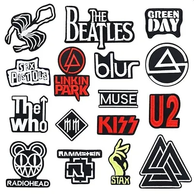 Buy ROCK Patch Iron Sew On Music Metal Band Badge Embroidered Patches For Clothes UK • 1.99£