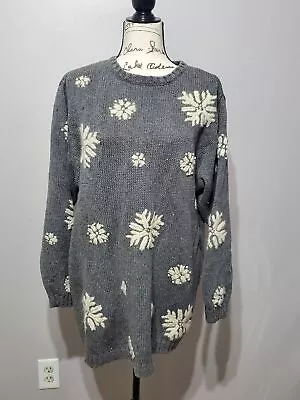 Buy Christmas Winter Snowflake Tacky Knit Sweater Women's Size 18/20 • 28.34£