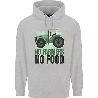 Buy Tractor No Farmers No Food Farming Mens 80% Cotton Hoodie • 19.99£
