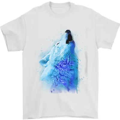 Buy Watercolour Wolf Mens T-Shirt 100% Cotton • 7.49£