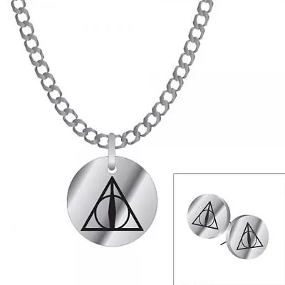 Buy Harry Potter Deathly Hallows Necklace And Earring Set  • 12.28£
