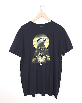 Buy Hufflepuff Badger T Shirt Harry Potter Hogwarts Graphic Black Mens XL • 15£