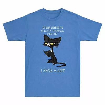 Buy Funny Cat I Fully Intend To Haunt People When I Die T-shirt Short Sleeve Tee New • 12.99£