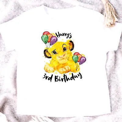 Buy Personalised Lion King Children’s Kids T-shirt Birthday Party Tee Birthday Gift • 7.50£