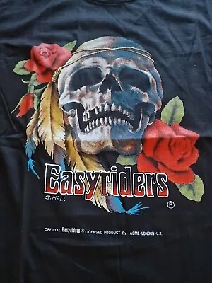 Buy Vintage Easy Riders T-shirt. Rare. Skull N ROSES ACME LONDON  • 499.99£