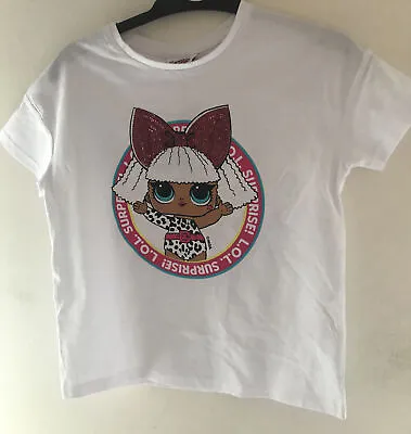Buy Age 6 Years White Short Sleeved Diva LOL Surprise T-shirt • 8£
