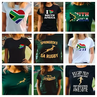 Buy Ladies South African Rugby T Shirt Aunt Sister Wife Girlfriend Mum Birthday Gift • 13.99£