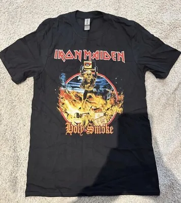 Buy Iron Maiden T Shirt Rare Rock Metal Band Merch Tee Holy Smoke Size Small • 10.95£