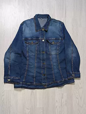 Buy Mens H&M Denim Blue Jeans Trucker Vintage Jacket Stretch Cotton Size XL • 10£