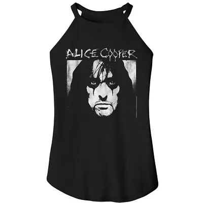 Buy Alice Cooper Face & Logo Women's Rocker Tank T Shirt Shock Rock Band Merch • 43.81£