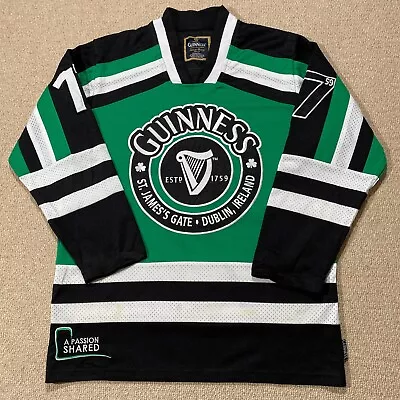 Buy Guinness Hockey Jersey Mens Medium Green Dublin Ireland 1759 Harp Collectible • 59.99£