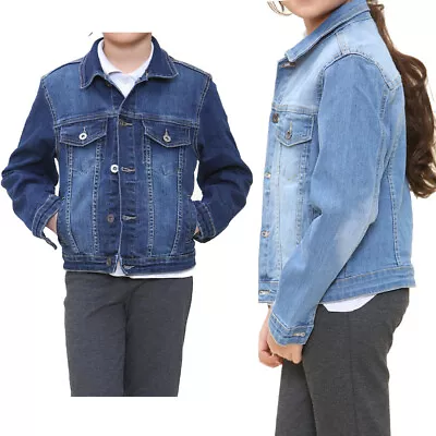 Buy Denim Jackets Kids Girls Childs Jeans Jacket Stylish Fashion Casual Coat Age3-14 • 12.95£