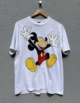 Buy 90s Mickey Mouse T-Shirt White Large • 18£