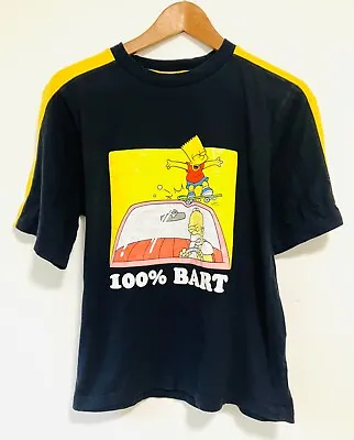 Buy THE SIMPSONS Vintage Y2K Black Bart Simpson Size S T-Shirt 37” Retro Mens Tee • 9.99£