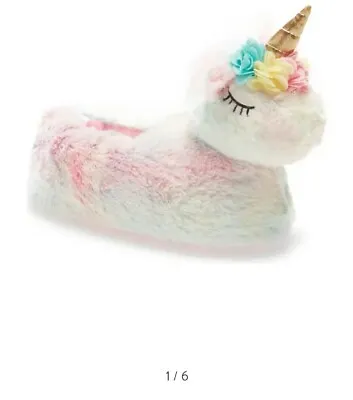 Buy Tucker Tate Girls Unicorn Rainbow Faux Fur Cozy Slippers • 8.87£