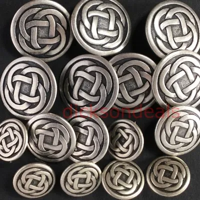 Buy 6 Celtic Knot Metal Buttons 15mm 19mm Or 23mm , 10% Off For Two Packs Or More • 5.99£