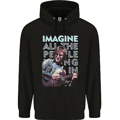 Buy Imagine World Peace Music Guitar Hippy Mens 80% Cotton Hoodie • 24.99£