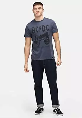 Buy AC/DC For Those About To Rock Blue T-Shirt By Recovered • 22.95£
